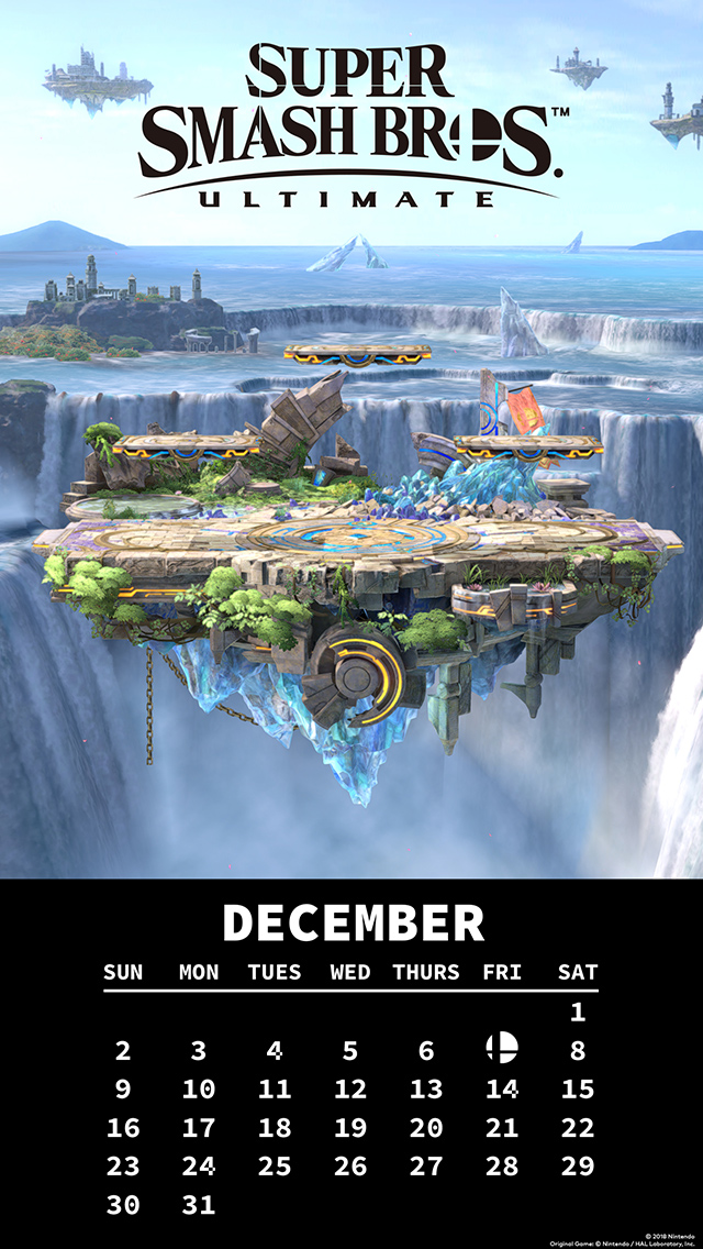 my.nintendo.com/Calendar - December 2018 - Super Smash Bros. Ultimate/SSBU_December_Calendar_[640x1136].jpg